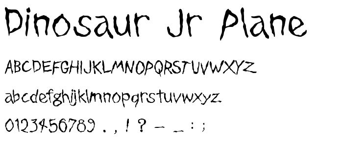 Dinosaur Jr Plane font